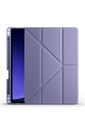 Samsung Galaxy Tab S9 Uyumlu Kılıf Zore Tri Folding Kalem Bölmeli Standlı Kılıf