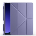 Samsung Galaxy Tab S9 Uyumlu Kılıf Zore Tri Folding Kalem Bölmeli Standlı Kılıf