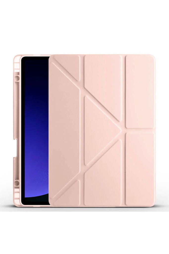 Samsung Galaxy Tab S9 Uyumlu Kılıf Zore Tri Folding Kalem Bölmeli Standlı Kılıf