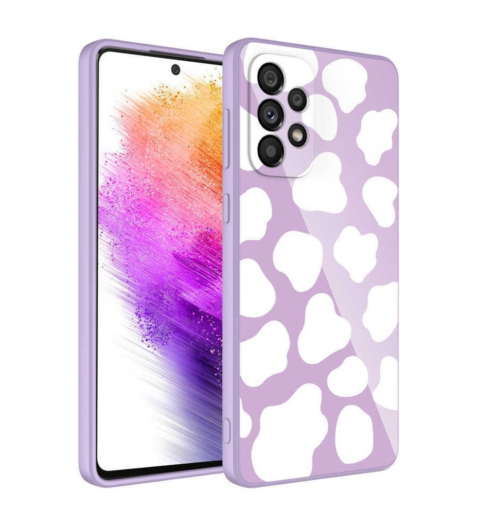 Samsung Galaxy A52 Uyumlu Kılıf Kamera Korumalı Desenli Sert Silikon Zore Epoksi Kapak