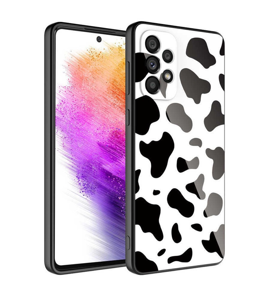 Samsung Galaxy A52 Uyumlu Kılıf Kamera Korumalı Desenli Sert Silikon Zore Epoksi Kapak