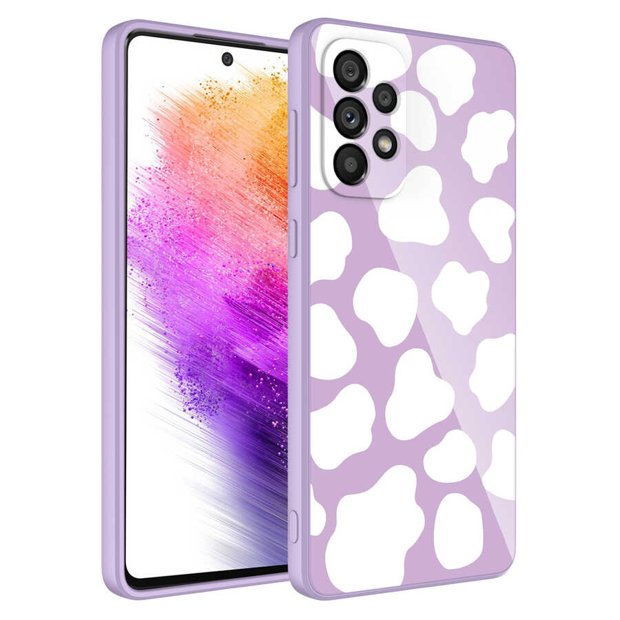 Samsung Galaxy A73 Uyumlu Kılıf Kamera Korumalı Desenli Sert Silikon Zore Epoksi Kapak