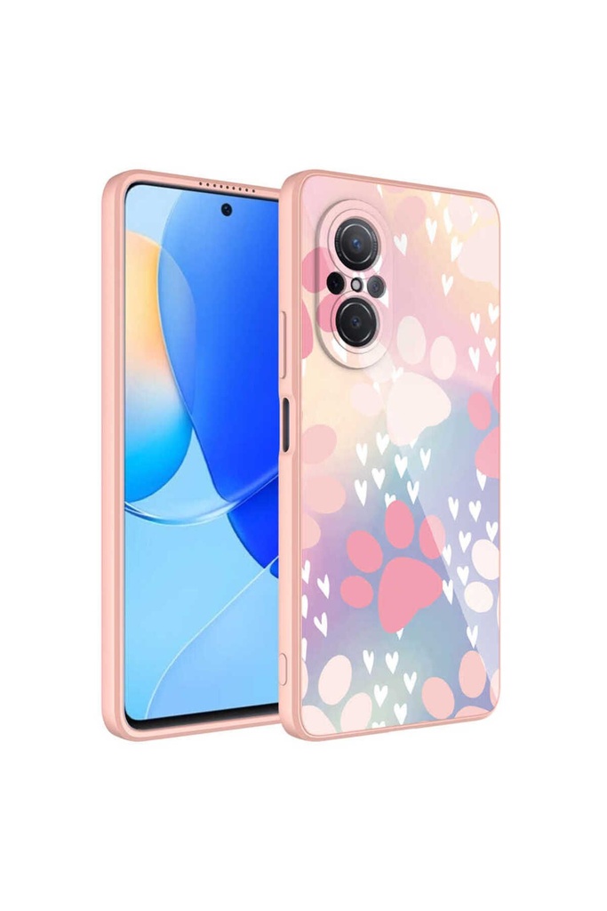 Huawei Nova 9 SE Uyumlu Kılıf Kamera Korumalı Desenli Sert Silikon Zore Epoksi Kapak
