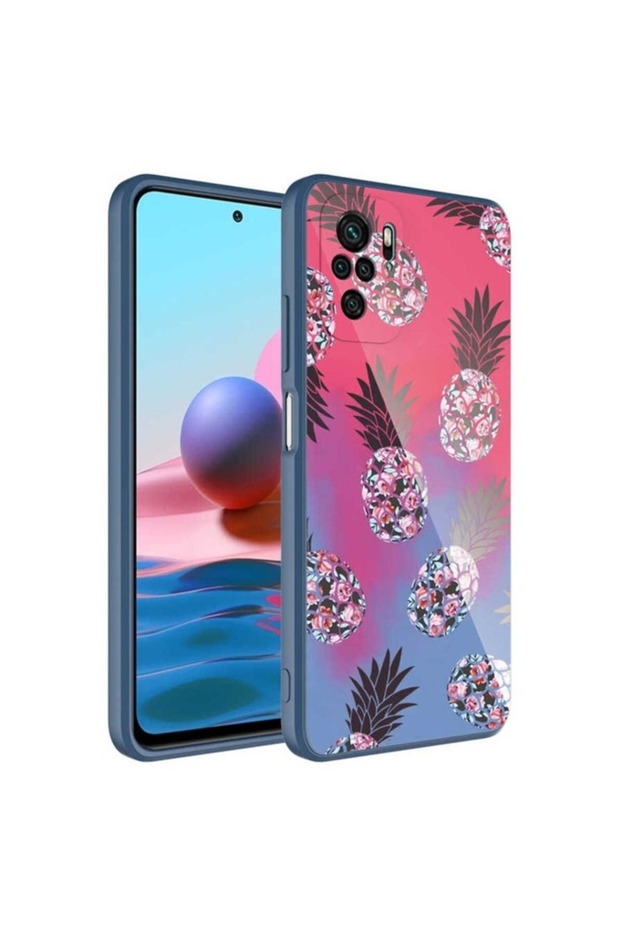 Xiaomi Redmi Note 10 Uyumlu Kılıf Kamera Korumalı Desenli Sert Silikon Zore Epoksi Kapak