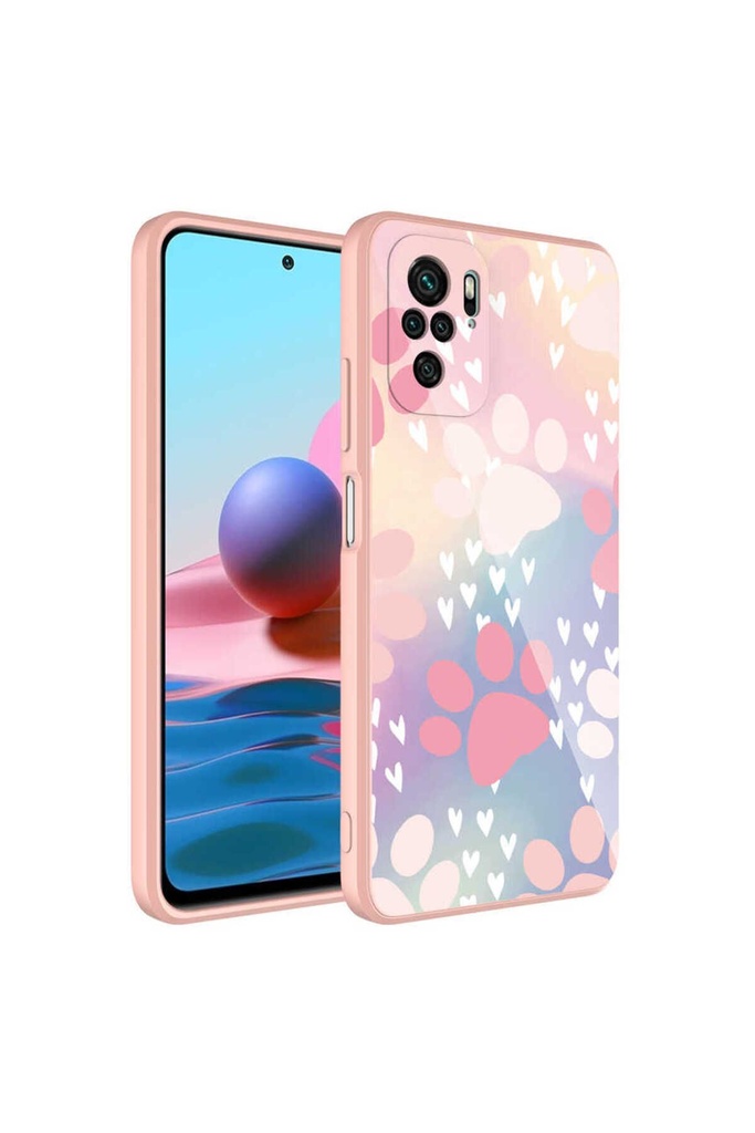 Xiaomi Redmi Note 10 Uyumlu Kılıf Kamera Korumalı Desenli Sert Silikon Zore Epoksi Kapak