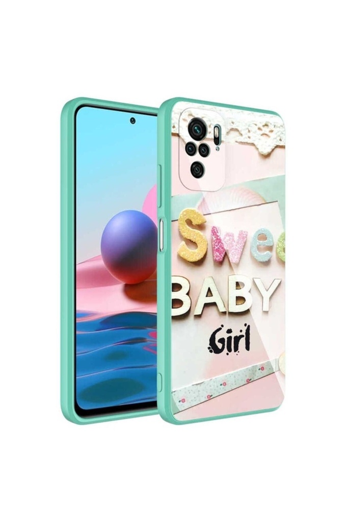 Xiaomi Redmi Note 10 Uyumlu Kılıf Kamera Korumalı Desenli Sert Silikon Zore Epoksi Kapak