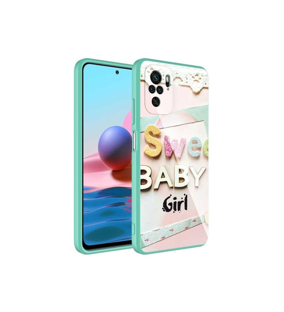 Xiaomi Redmi Note 10S Uyumlu Kılıf Kamera Korumalı Desenli Sert Silikon Zore Epoksi Kapak