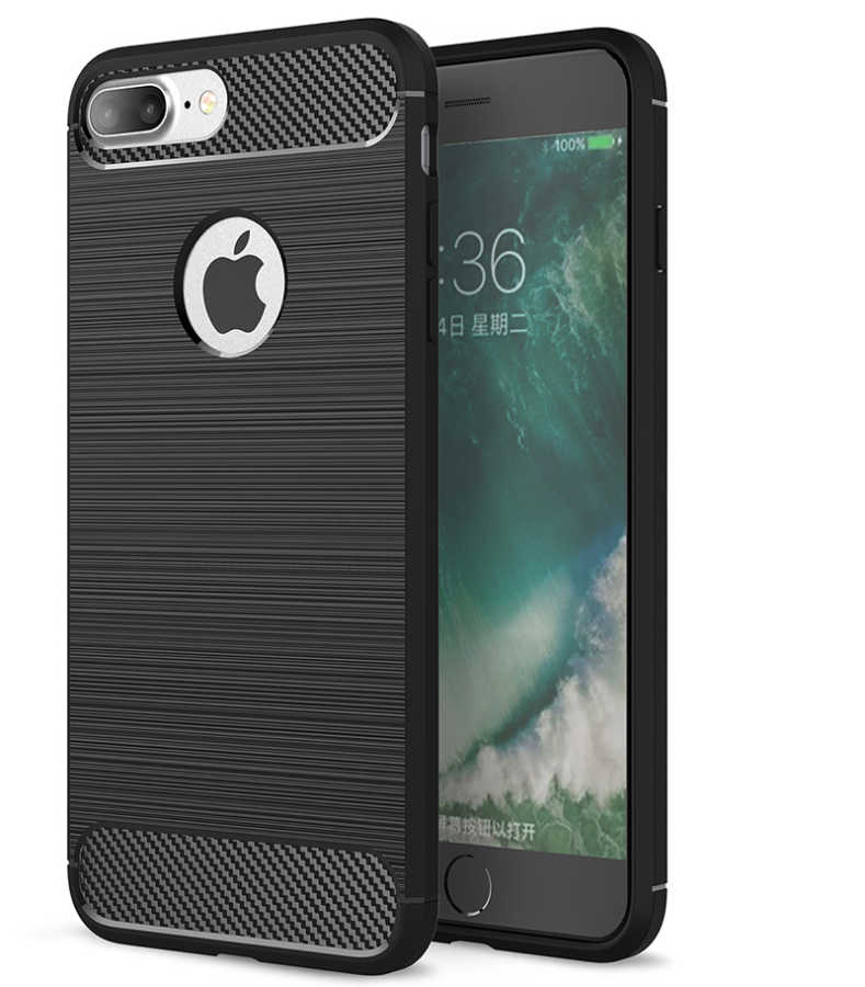 [RNZ-TA591] Apple iPhone 8 Plus Uyumlu Kılıf Zore Room Silikon Kapak (Siyah)