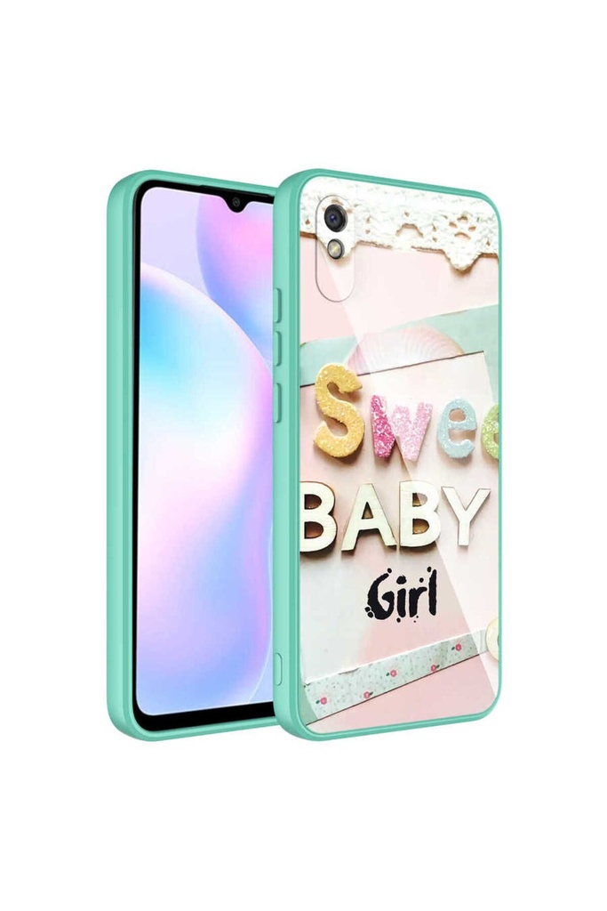 [RNZ-TA76141] Xiaomi Redmi 9A Uyumlu Kılıf Kamera Korumalı Desenli Sert Silikon Zore Epoksi Kapak (NO5)