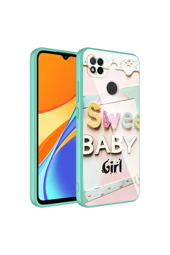 [RNZ-TA76148] Xiaomi Redmi 9C Uyumlu Kılıf Kamera Korumalı Desenli Sert Silikon Zore Epoksi Kapak (NO5)