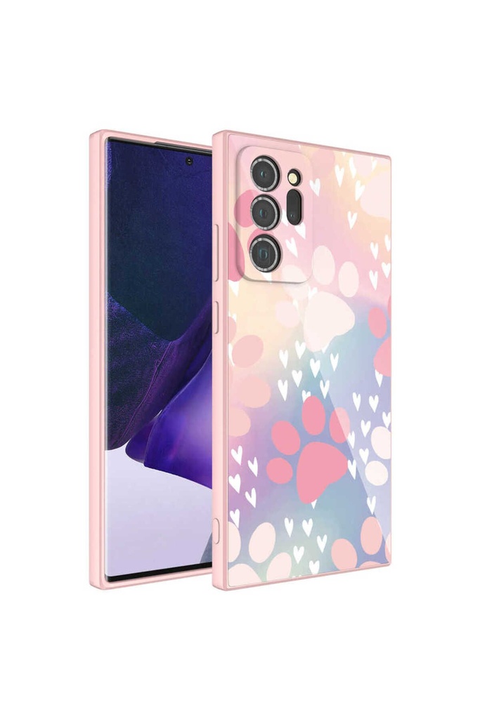 Samsung Galaxy Note 20 Ultra Uyumlu Kılıf Kamera Korumalı Desenli Sert Silikon Zore Epoksi Kapak