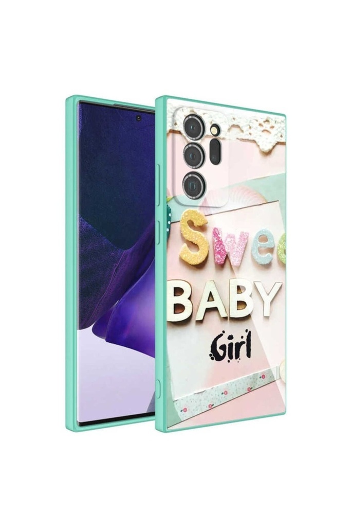 Samsung Galaxy Note 20 Ultra Uyumlu Kılıf Kamera Korumalı Desenli Sert Silikon Zore Epoksi Kapak