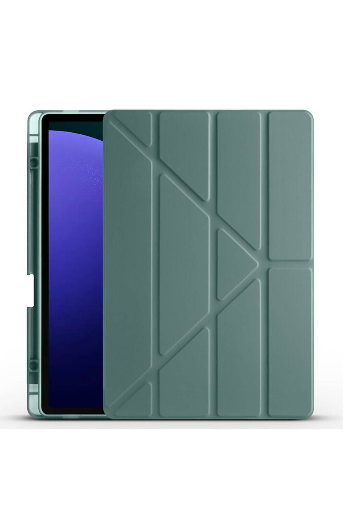 Samsung Galaxy Tab S9 Plus Uyumlu Kılıf Zore Tri Folding Kalem Bölmeli Standlı Kılıf