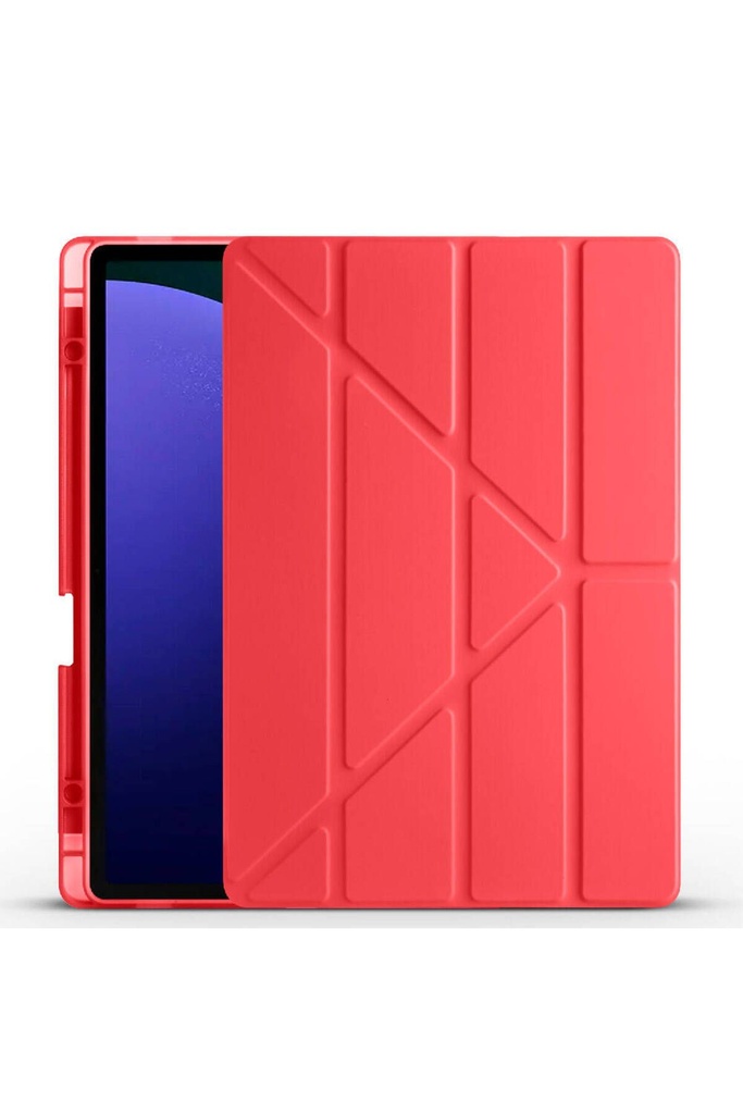 Samsung Galaxy Tab S9 Plus Uyumlu Kılıf Zore Tri Folding Kalem Bölmeli Standlı Kılıf