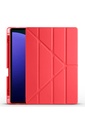 Samsung Galaxy Tab S9 Plus Uyumlu Kılıf Zore Tri Folding Kalem Bölmeli Standlı Kılıf