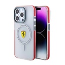 Apple iPhone 15 Pro Uyumlu Kılıf Ferrari Orjinal Lisanslı M-safe Şarj Özellikli Kontrast Bumper SF Ring Kapak