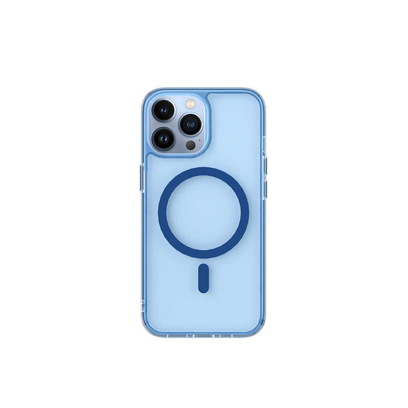 Apple iPhone 13 Pro Max Uyumlu Wiwu M-safe Şarj Özellikli Lens Korumalı Şeffaf Silikon Kapak