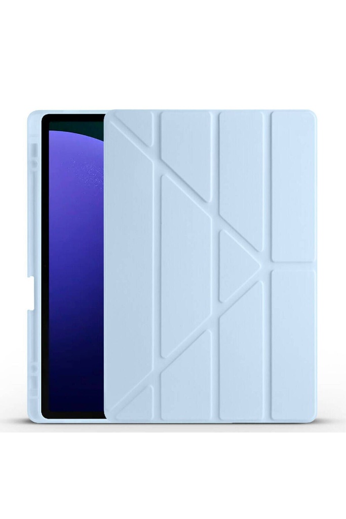 Samsung Galaxy Tab S9 Plus Uyumlu Kılıf Zore Tri Folding Kalem Bölmeli Standlı Kılıf