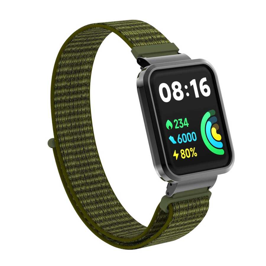 [RNZ-TA76546] Xiaomi Redmi Watch 2 Lite Uyumlu Kordon Hasır Örgü Cırt Cırtlı Zore KRD-61 Kayış (NO5)