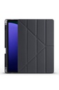 Samsung Galaxy Tab S9 Plus Uyumlu Kılıf Zore Tri Folding Kalem Bölmeli Standlı Kılıf