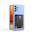 Samsung Galaxy A13 4G Uyumlu Kılıf Kartlıklı Şeffaf Zore Setra Clear Silikon Kapak