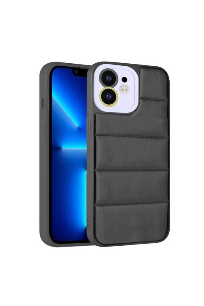 [RNZ-TA76633] Apple iPhone 12 Uyumlu Kılıf Kamera Korumalı Airbagli Renkli Zore Seksek Kapak (Siyah)