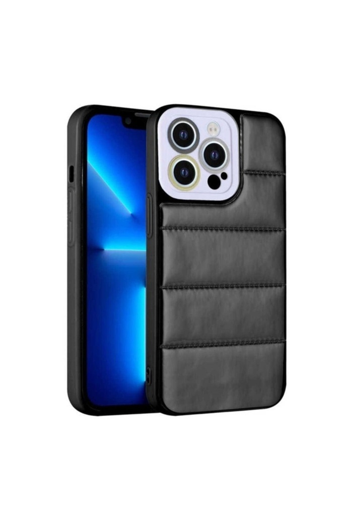 [RNZ-TA76641] Apple iPhone 12 Pro Max Uyumlu Kılıf Kamera Korumalı Airbagli Renkli Zore Seksek Kapak (Siyah)
