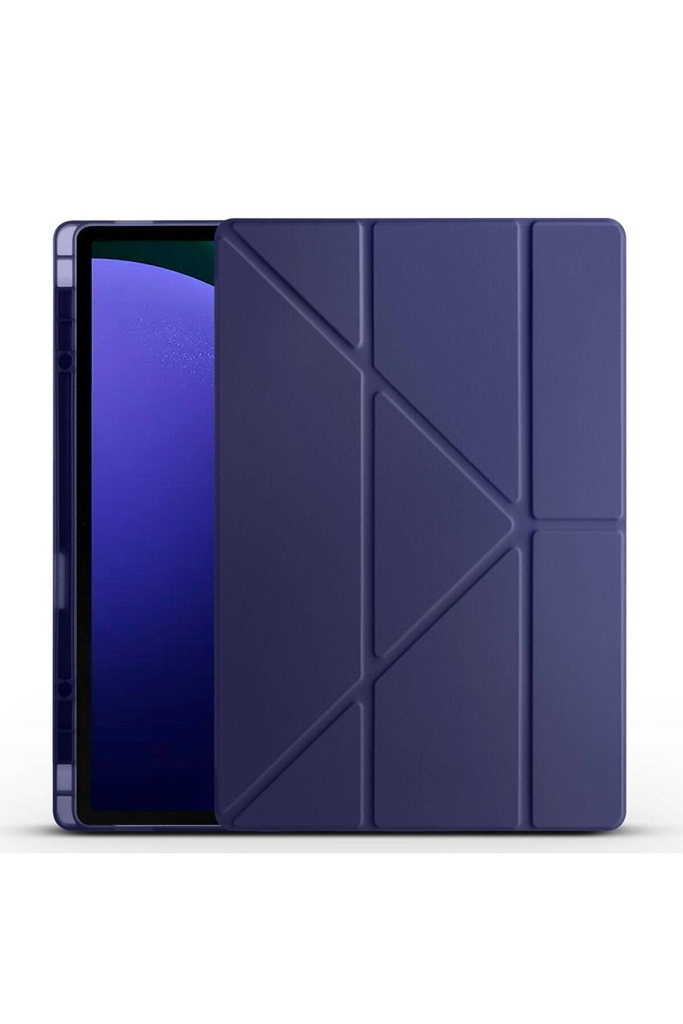 Samsung Galaxy Tab S9 Ultra SM-X910 Uyumlu Kılıf Zore Tri Folding Kalem Bölmeli Standlı Kılıf