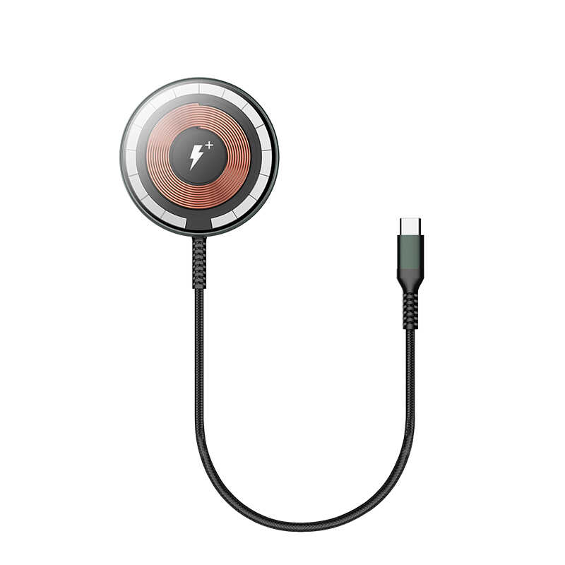 [RNZ-TA76664] Wiwu M14 Intelligent Wireless Magnetik Şarj Ultra İnce Şeffaf 15W Android iOS Destekli