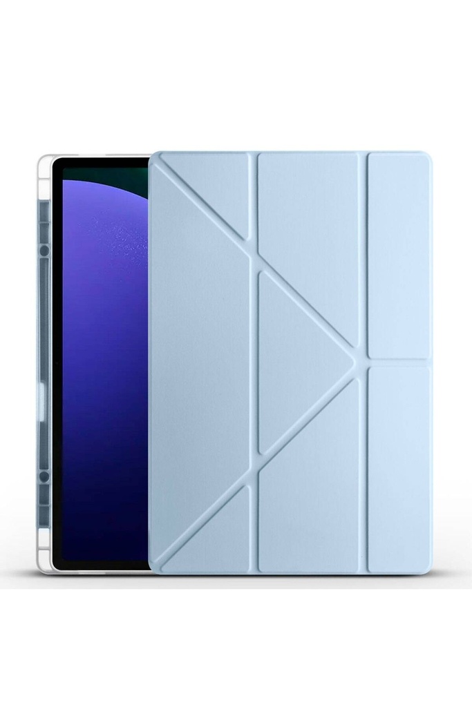 Samsung Galaxy Tab S9 Ultra SM-X910 Uyumlu Kılıf Zore Tri Folding Kalem Bölmeli Standlı Kılıf