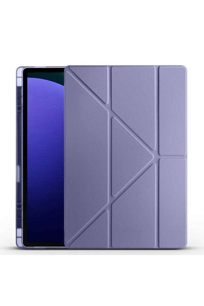 Samsung Galaxy Tab S9 Ultra SM-X910 Uyumlu Kılıf Zore Tri Folding Kalem Bölmeli Standlı Kılıf