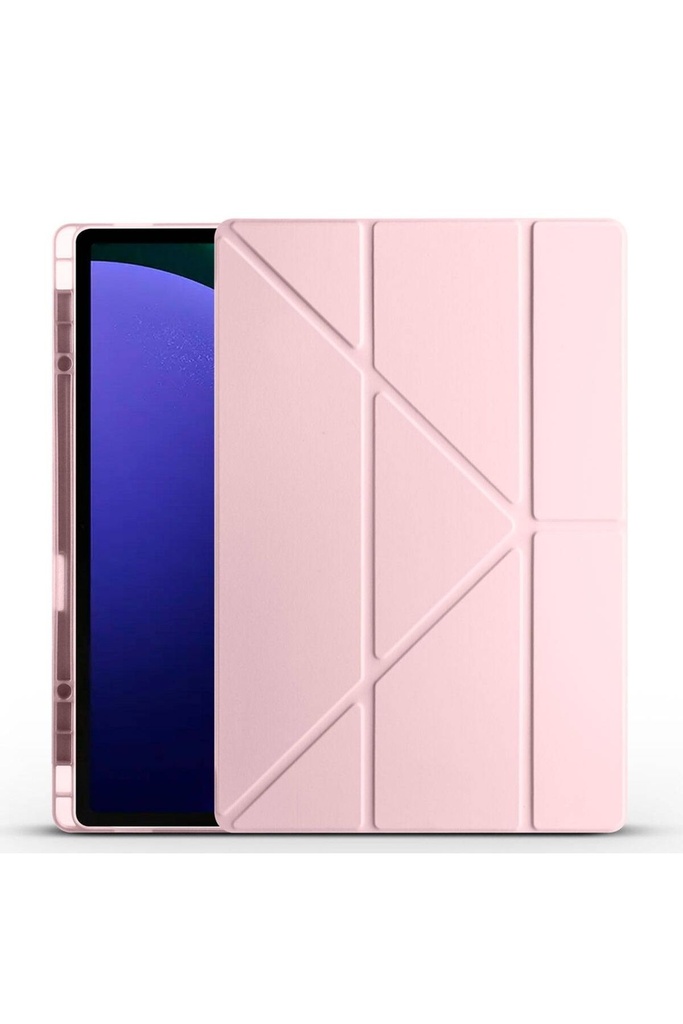 Samsung Galaxy Tab S9 Ultra SM-X910 Uyumlu Kılıf Zore Tri Folding Kalem Bölmeli Standlı Kılıf