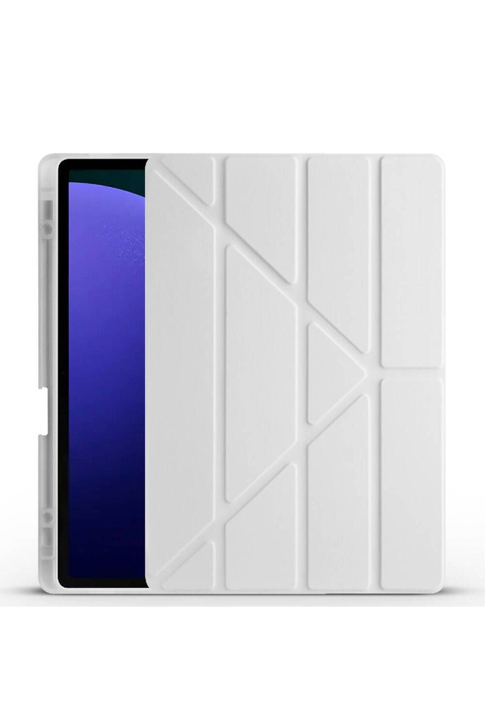 [RNZ-TA97195] Samsung Galaxy Tab S9 Ultra SM-X910 Uyumlu Kılıf Zore Tri Folding Kalem Bölmeli Standlı Kılıf (Siyah)