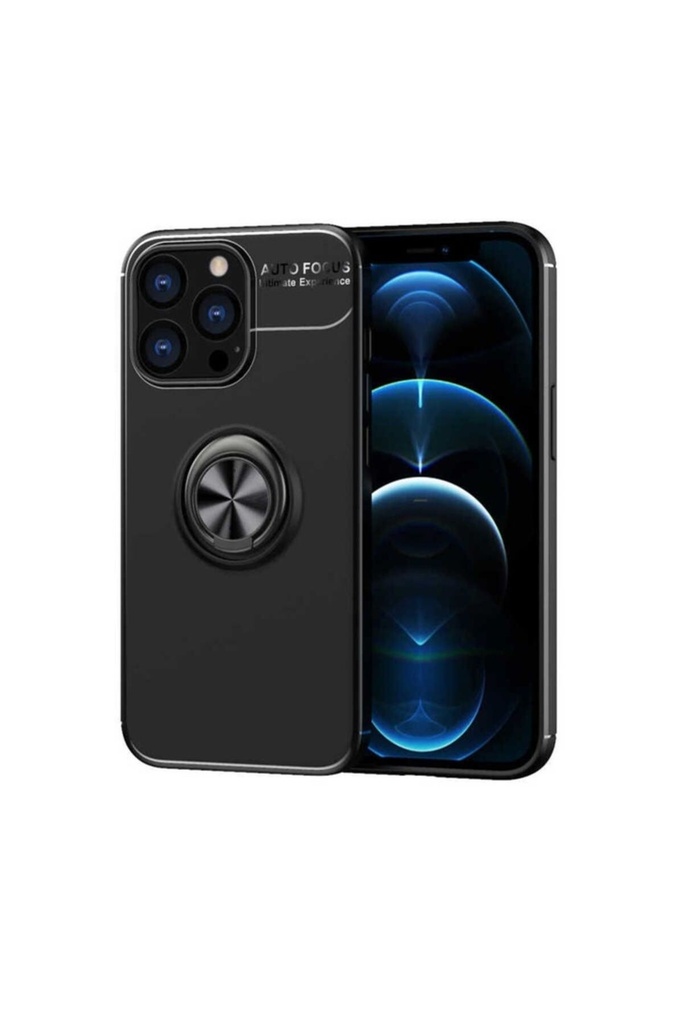 [RNZ-TA76741] Apple iPhone 14 Pro Uyumlu Kılıf Zore Ravel Silikon Kapak (Siyah)