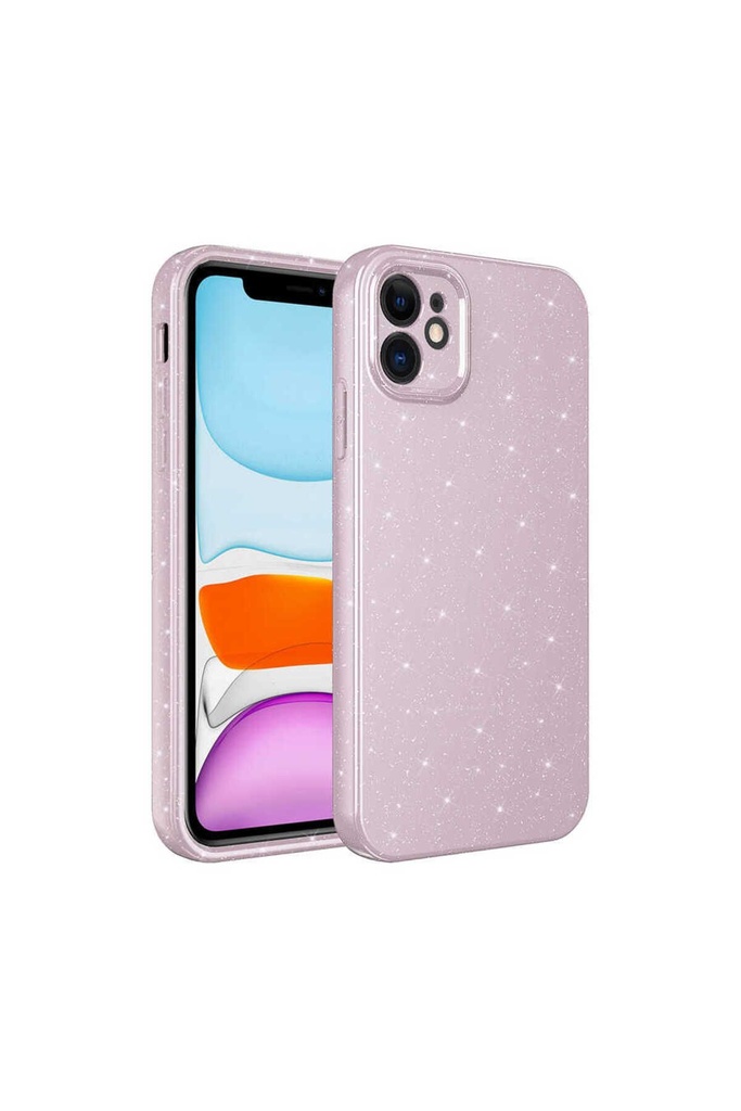 Apple iPhone 11 Uyumlu Kılıf Kamera Korumalı Simli Lüks Zore Koton Kapak