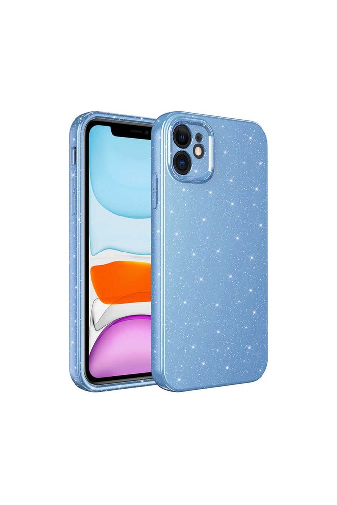 Apple iPhone 11 Uyumlu Kılıf Kamera Korumalı Simli Lüks Zore Koton Kapak