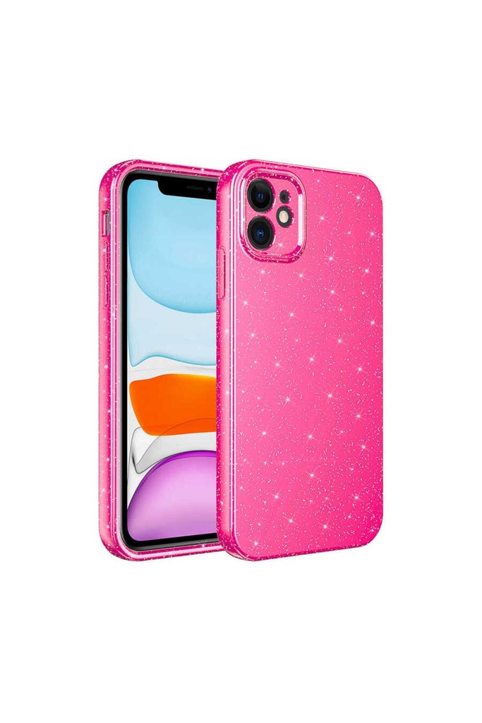 Apple iPhone 11 Uyumlu Kılıf Kamera Korumalı Simli Lüks Zore Koton Kapak