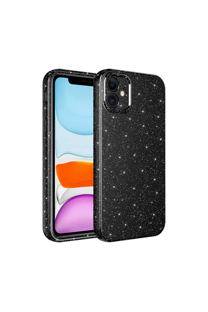Apple iPhone 11 Uyumlu Kılıf Kamera Korumalı Simli Lüks Zore Koton Kapak