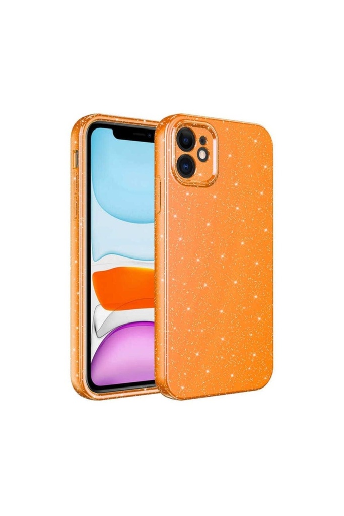 Apple iPhone 11 Uyumlu Kılıf Kamera Korumalı Simli Lüks Zore Koton Kapak
