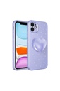 Apple iPhone 11 Uyumlu Kılıf Kamera Korumalı Simli Pop Soketli Lüks Zore Koton Soketli Kapak