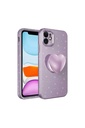 Apple iPhone 11 Uyumlu Kılıf Kamera Korumalı Simli Pop Soketli Lüks Zore Koton Soketli Kapak