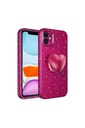 Apple iPhone 11 Uyumlu Kılıf Kamera Korumalı Simli Pop Soketli Lüks Zore Koton Soketli Kapak