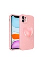 Apple iPhone 11 Uyumlu Kılıf Kamera Korumalı Simli Pop Soketli Lüks Zore Koton Soketli Kapak