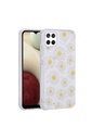 Samsung Galaxy M33 Uyumlu Kılıf Simli Desenli Kamera Korumalı Parlak Zore Popy Kapak