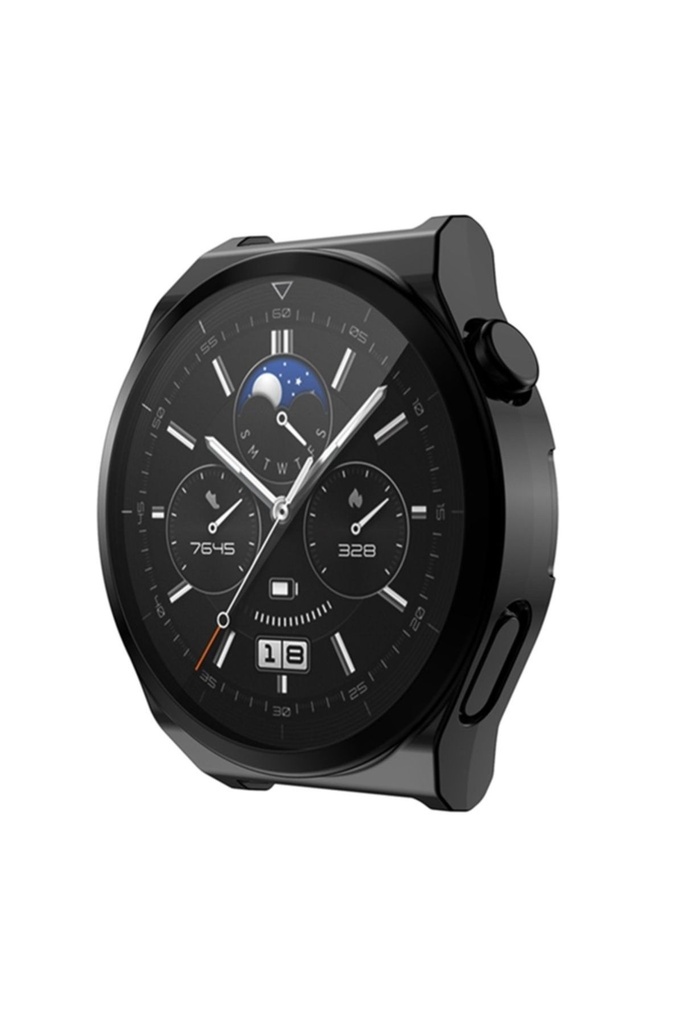 [RNZ-TA77002] Huawei Watch GT 3 Pro 43mm Uyumlu Zore Watch Gard 02 Koruyucu Silikon (Siyah)