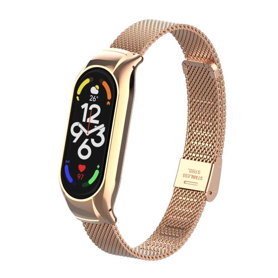 Xiaomi Mi Band 7 Uyumlu KRD-06 Metal Kordon