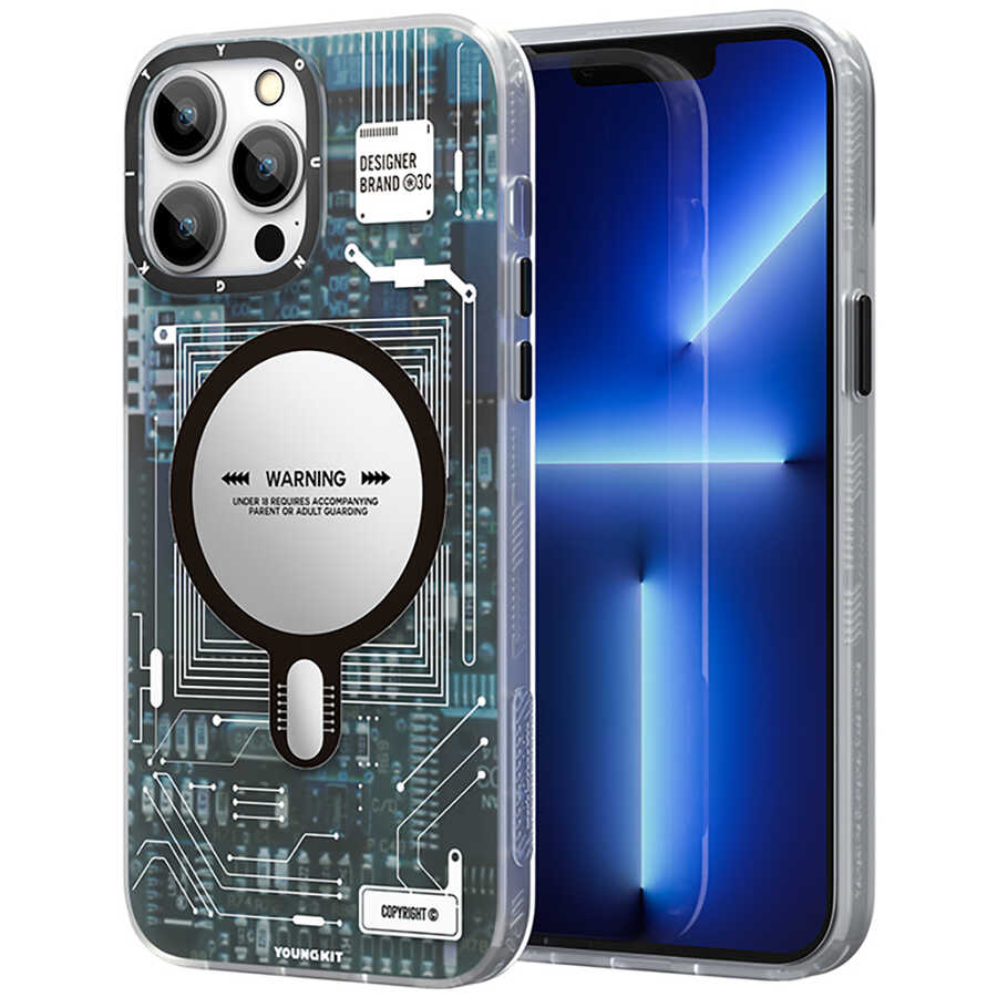 Apple iPhone 13 Pro Max Uyumlu Kılıf YoungKit Technology Serisi Kapak