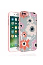 Apple iPhone 7 Plus Uyumlu Kılıf Desenli Kamera Korumalı Parlak Zore Nora Kapak