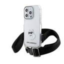 Apple iPhone 15 Pro Uyumlu Kılıf Karl Lagerfeld Orjinal Lisanslı Boyun Askılı Choupette İkonik Crossbody Kapak