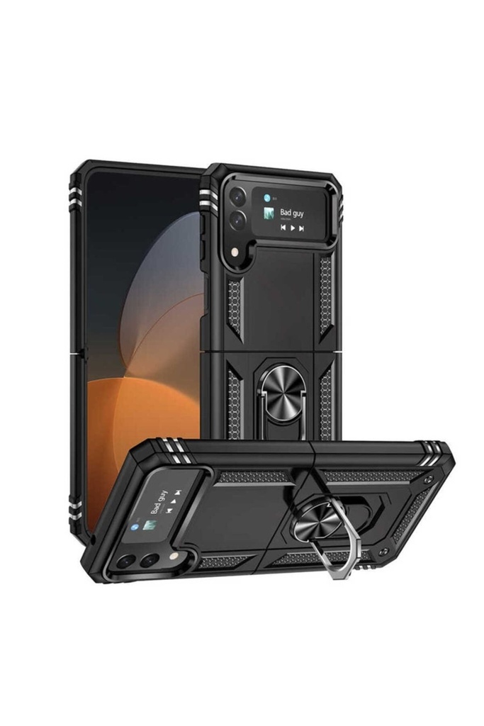 [RNZ-TA77372] Samsung Galaxy Z Flip 4 Uyumlu Kılıf Zore Vega Kapak (Siyah)